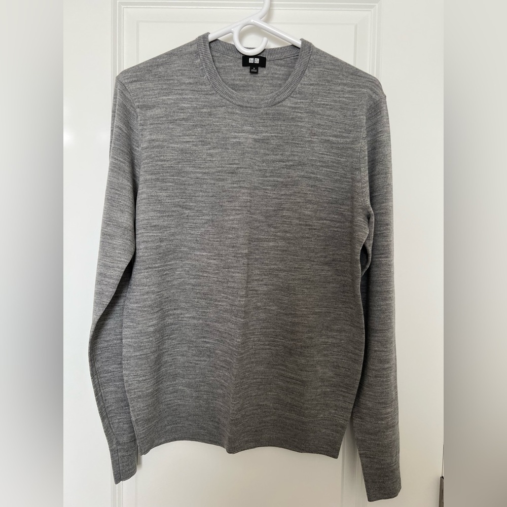 Three Uniqlo Merino Wool Crewneck Sweaters